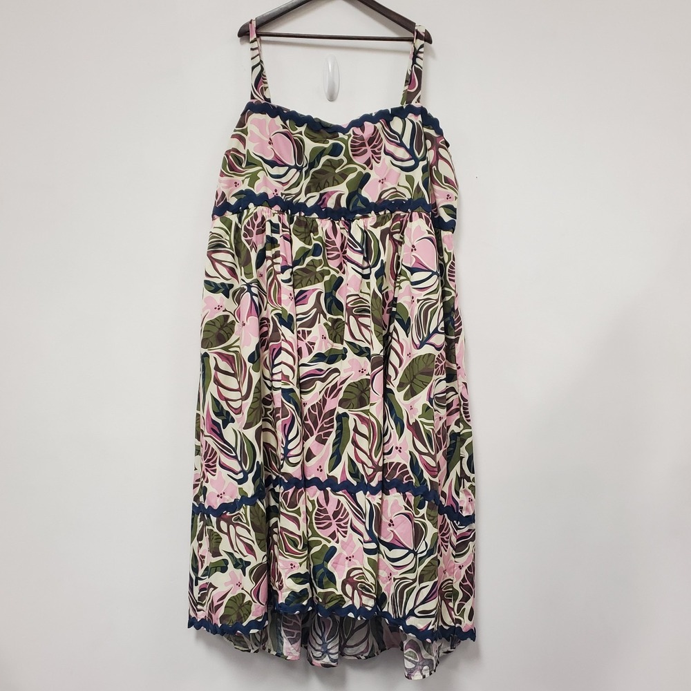 Torrid Belle Isle Floral Tiered Maxi Dress Size 6X Boho Coastal NWT Beach Square